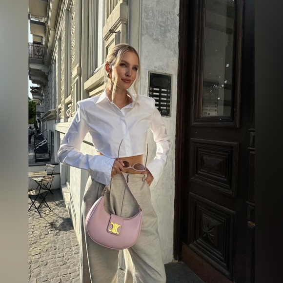 The Frankie Shop Cropped Shirt White - Picture 1 of 3